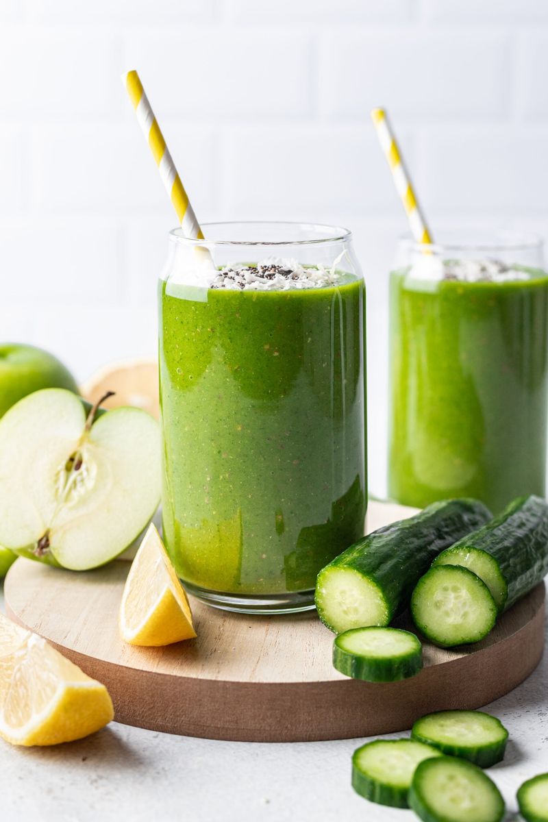 Green Bean Smoothie With Spinach and Apple