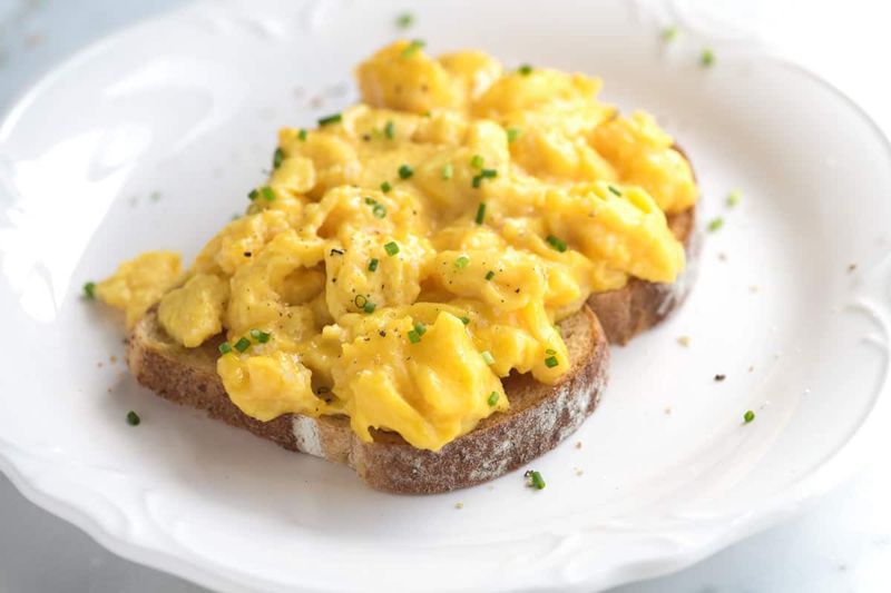 Scrambled Eggs with Toast