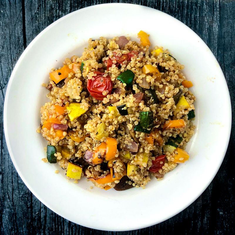 Warm Quinoa and Roasted Vegetable Salad
