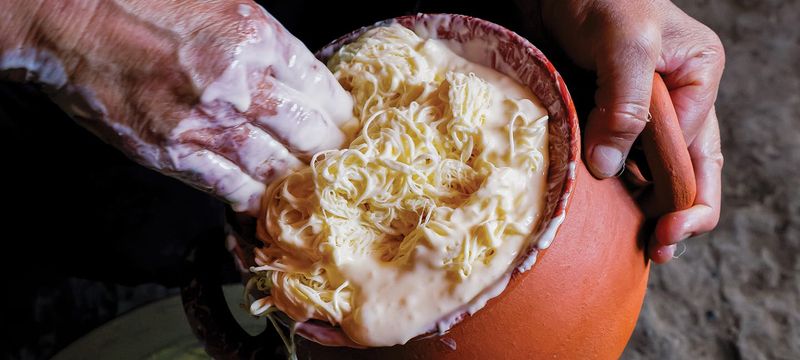 Cheese Made in Clay Pots