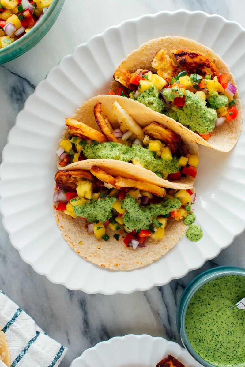 Halloumi Tacos with Mango Salsa