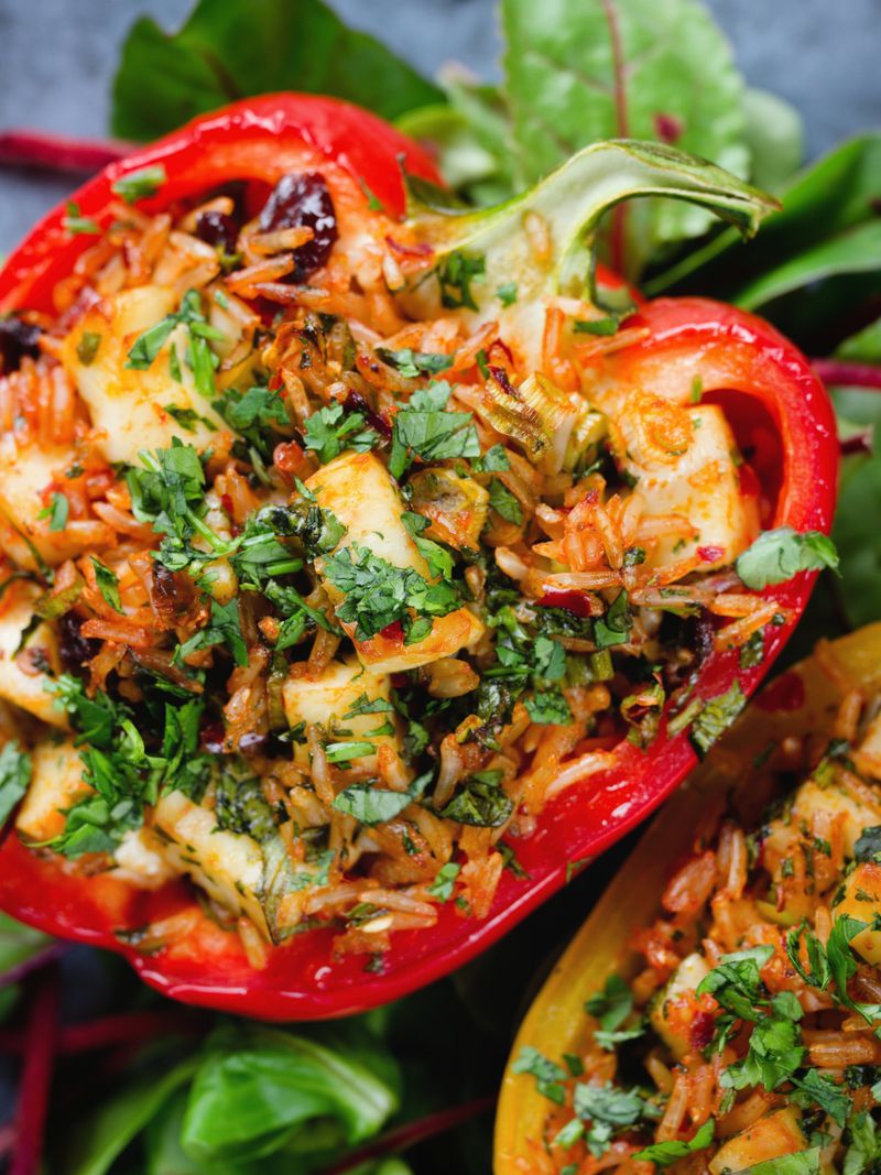 Halloumi Stuffed Peppers
