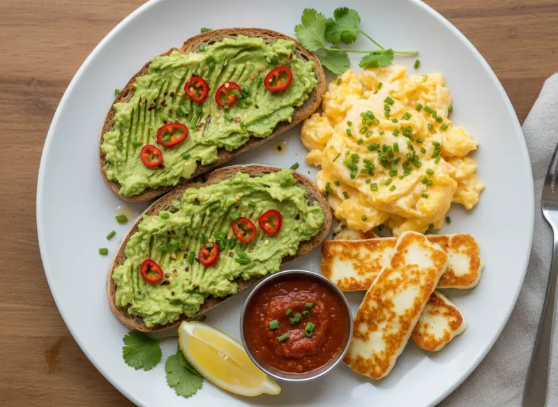 Halloumi Scrambled Eggs