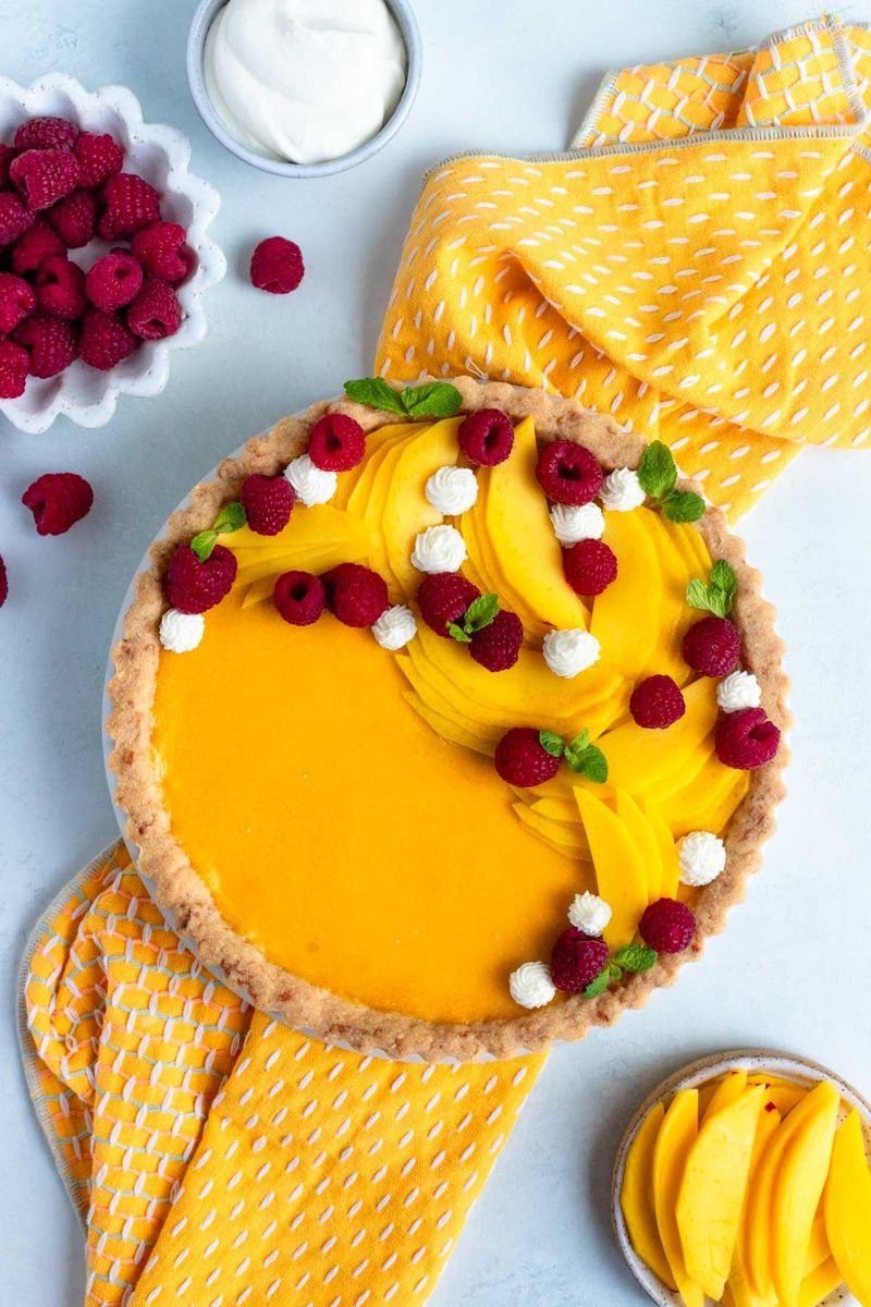 Toasted Coconut Mango Tart
