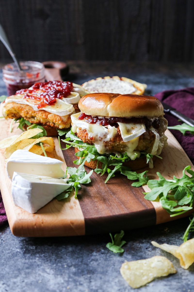 Brie and Cranberry Turkey Burger