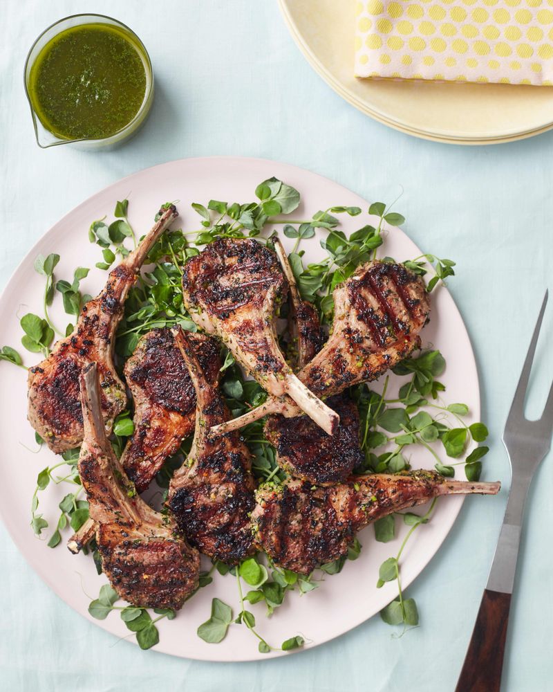 Grilled Lamb Chops with Oregano