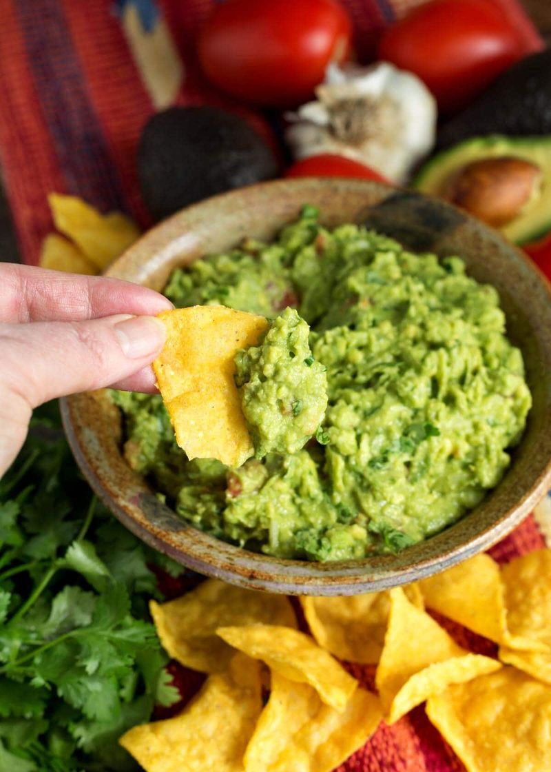 Warm Tortilla Chips with Cold Guacamole