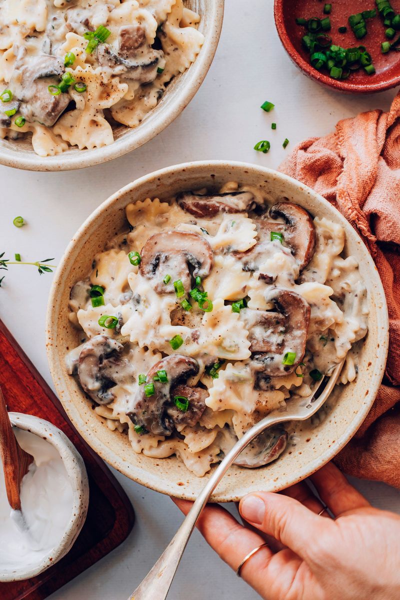 Creamy Vegan Mushroom Stroganoff