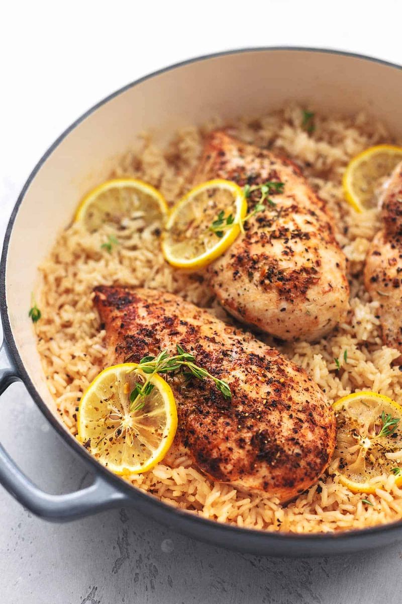 Lemon Herb Baked Chicken And Rice