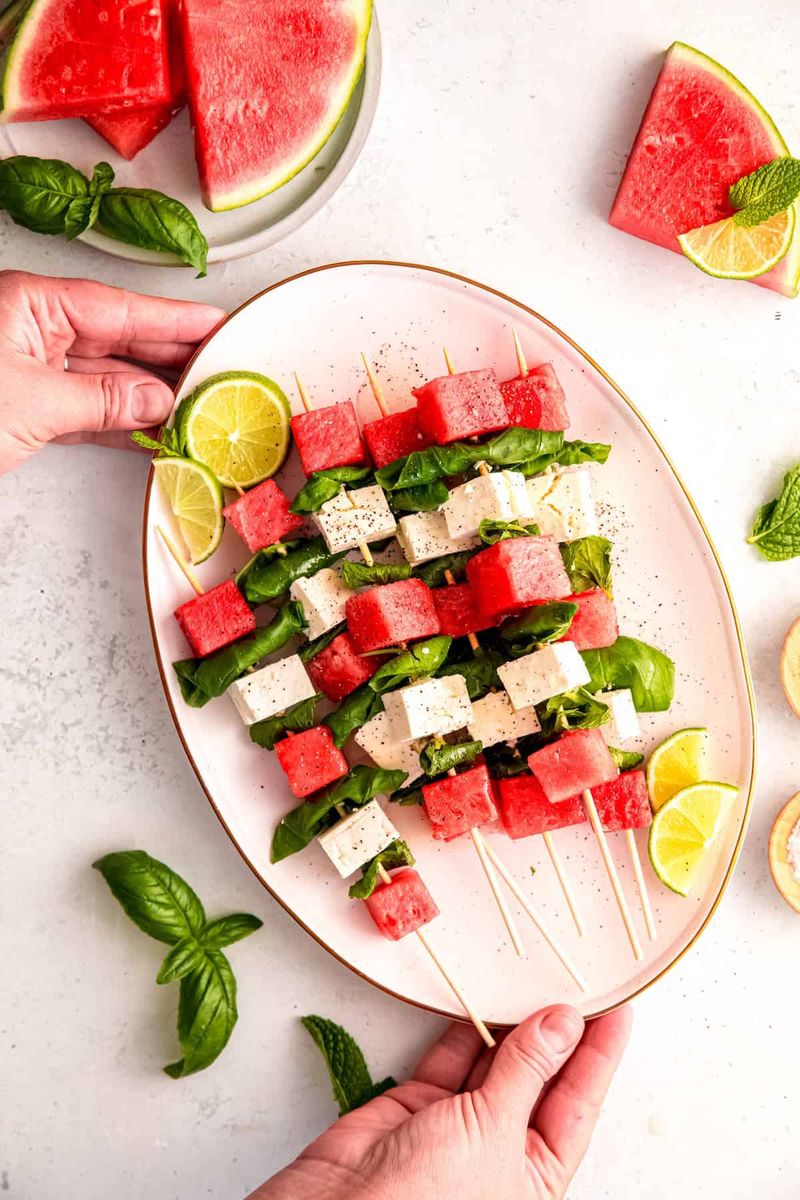 Watermelon and Feta Skewers