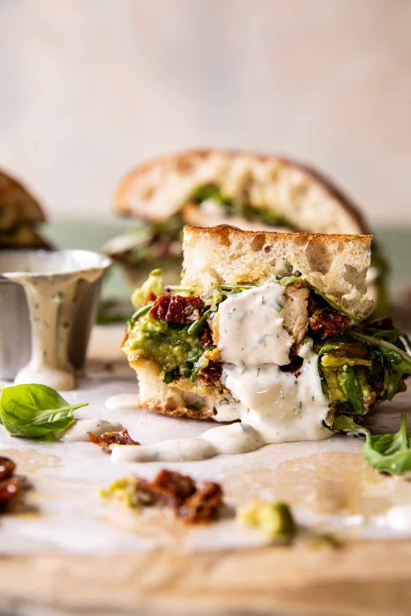 Avocado Pesto Chicken Burger