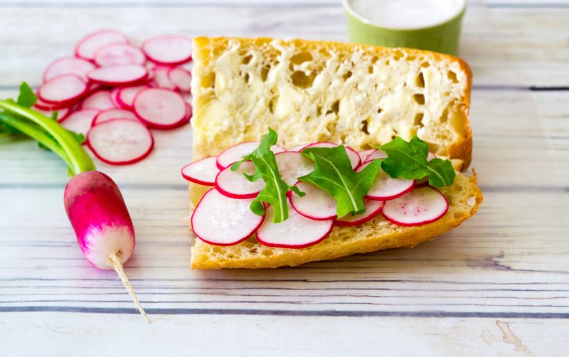 French Radish Butter Toast