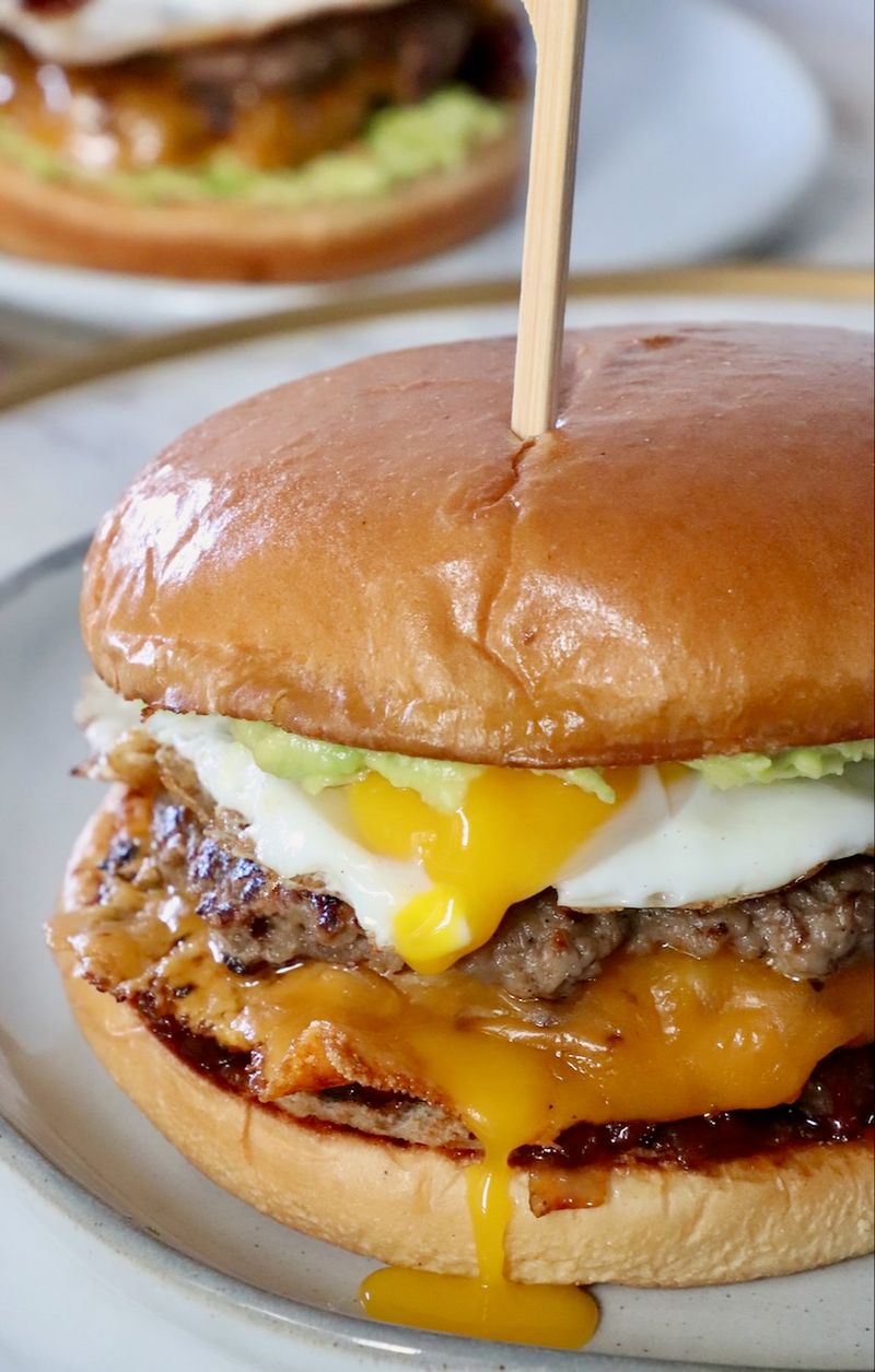 Breakfast Egg and Cheese Burger