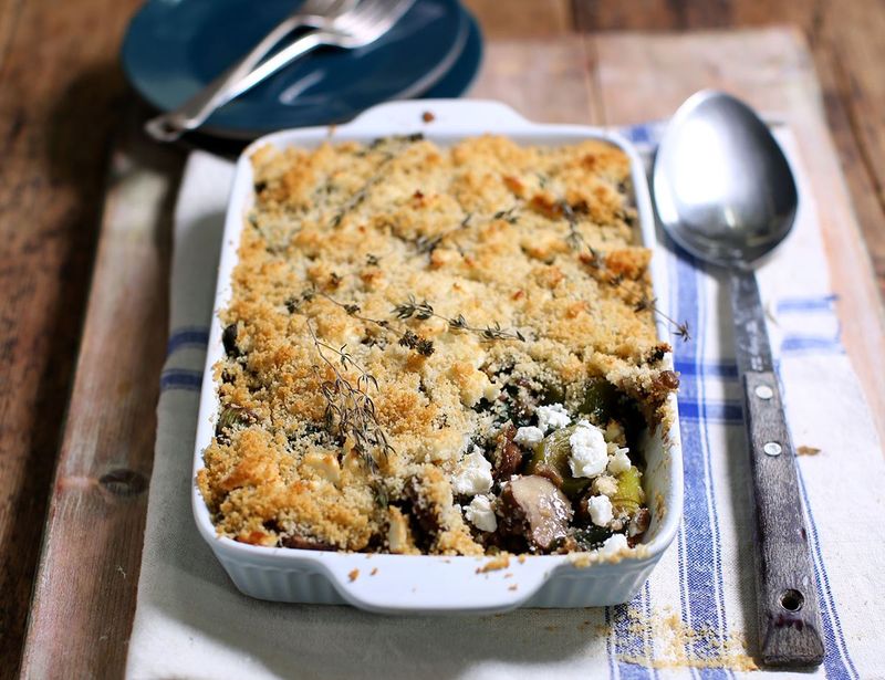 Leek and Lentil Savoury Crumble