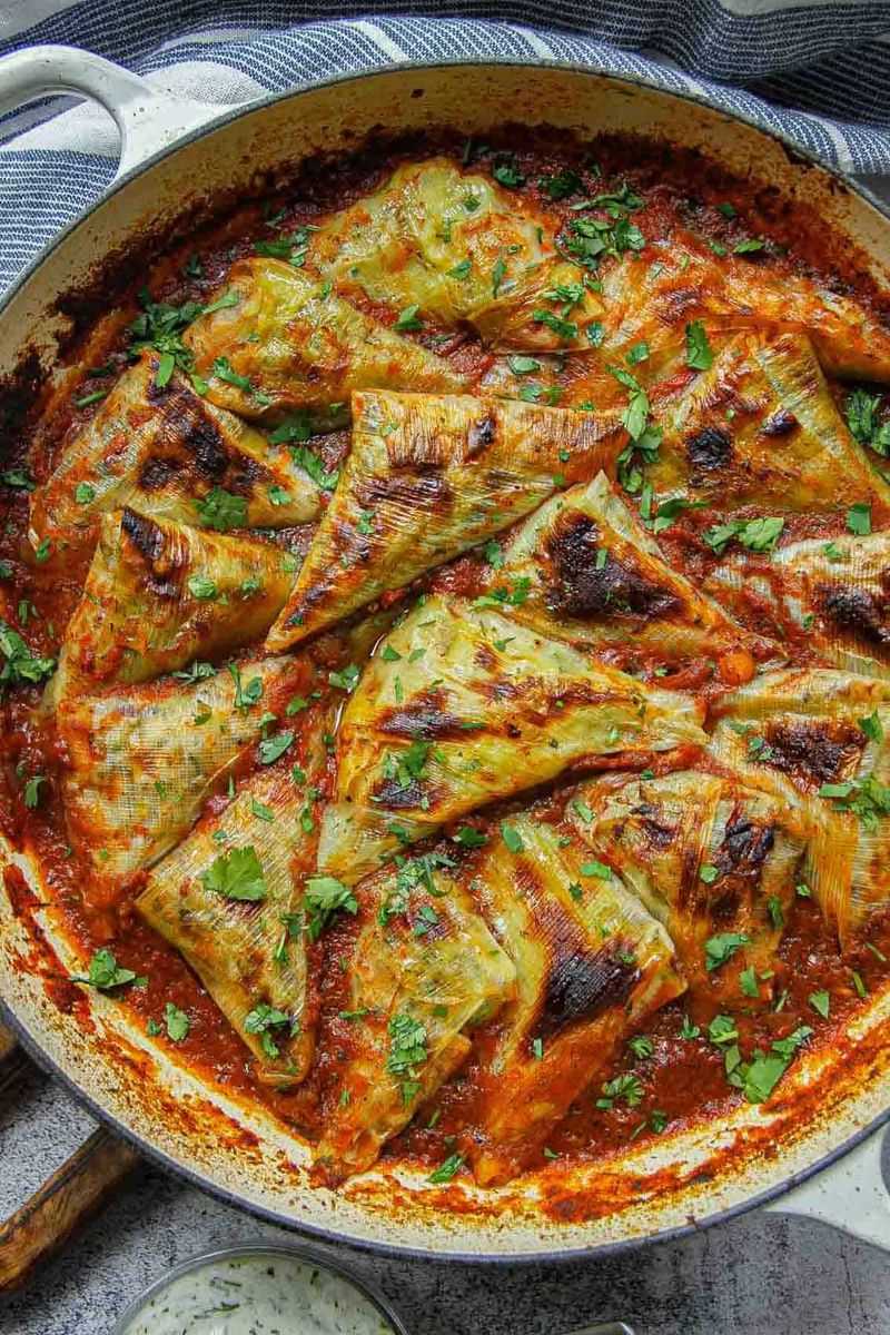 Stuffed Leeks with Herbed Rice