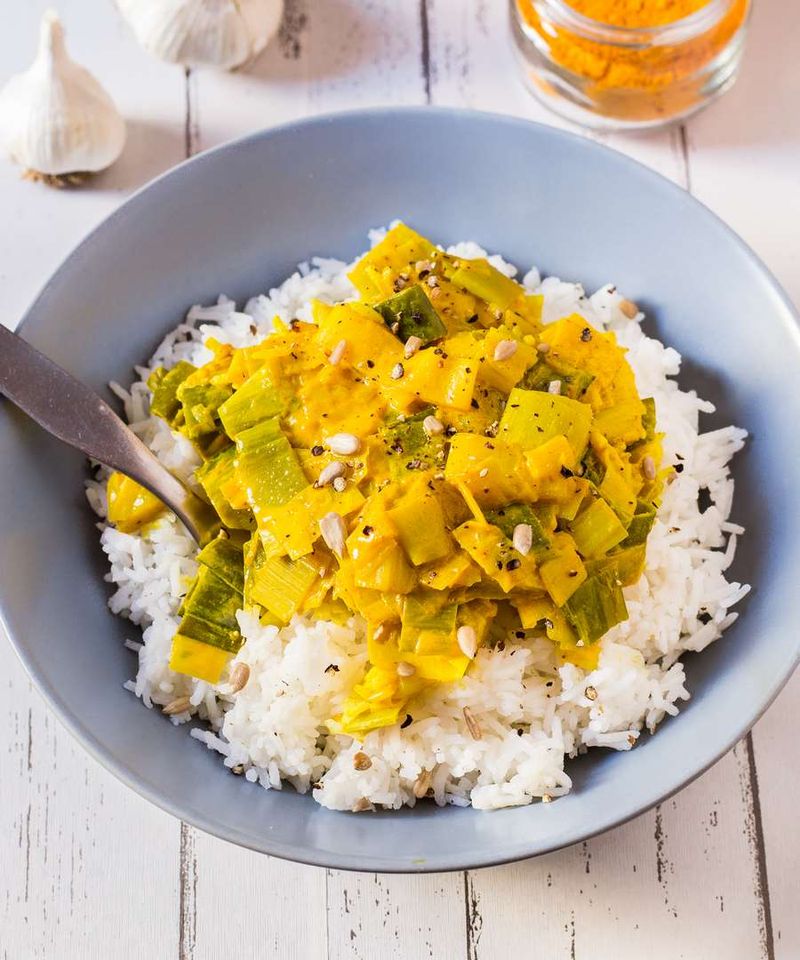 Leek and Sweet Potato Curry