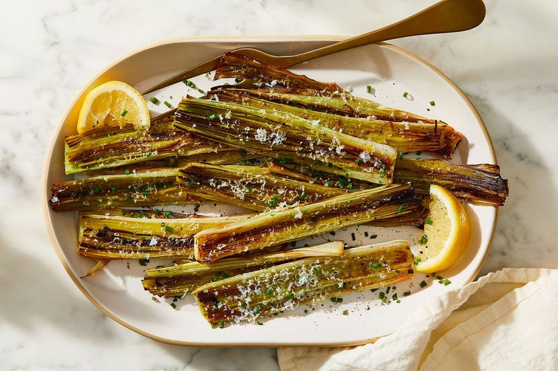 Roasted Leeks with Parmesan