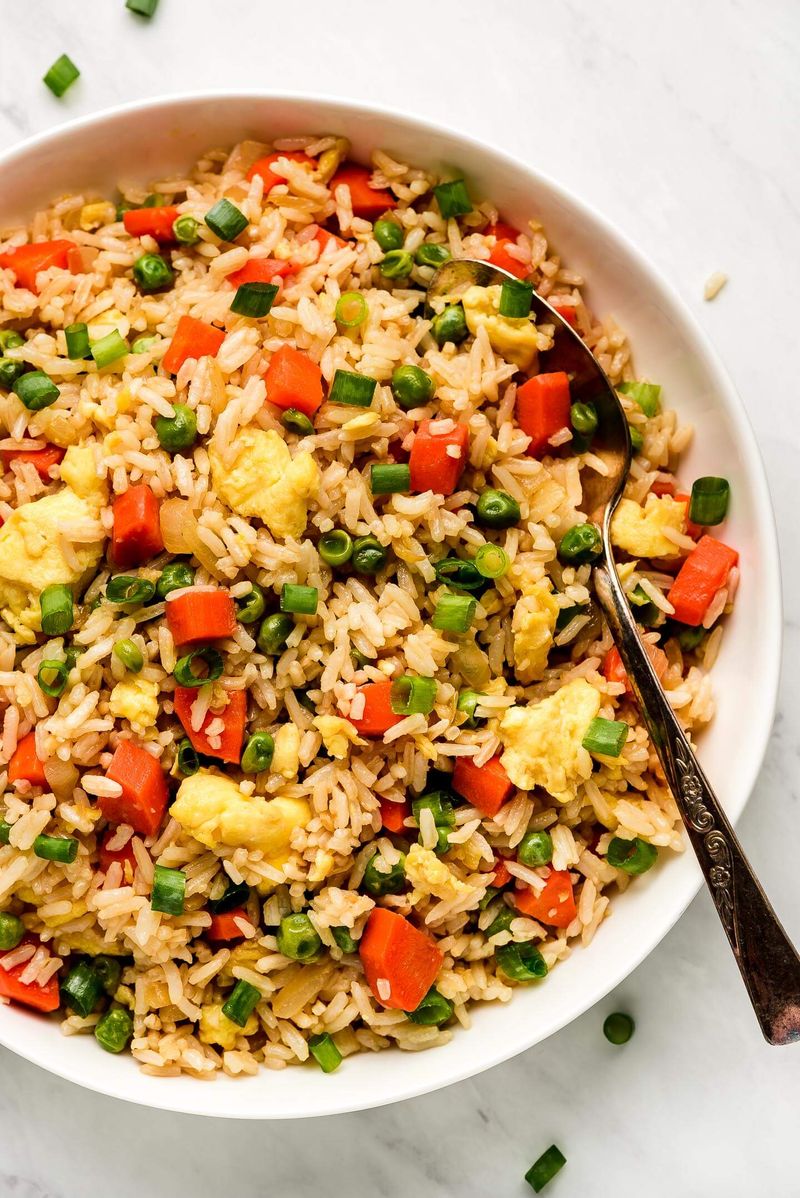Vegetable Fried Rice with Soft Scrambled Eggs
