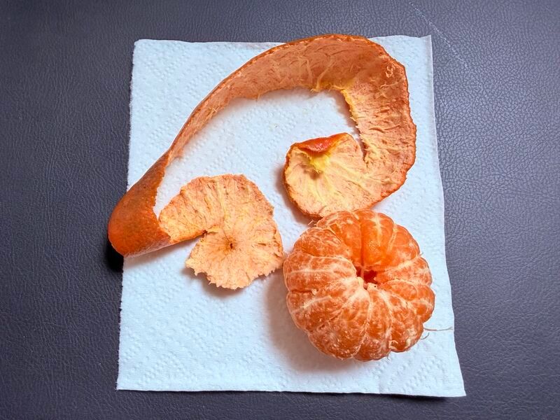 Peeling an Orange in One Long Strip
