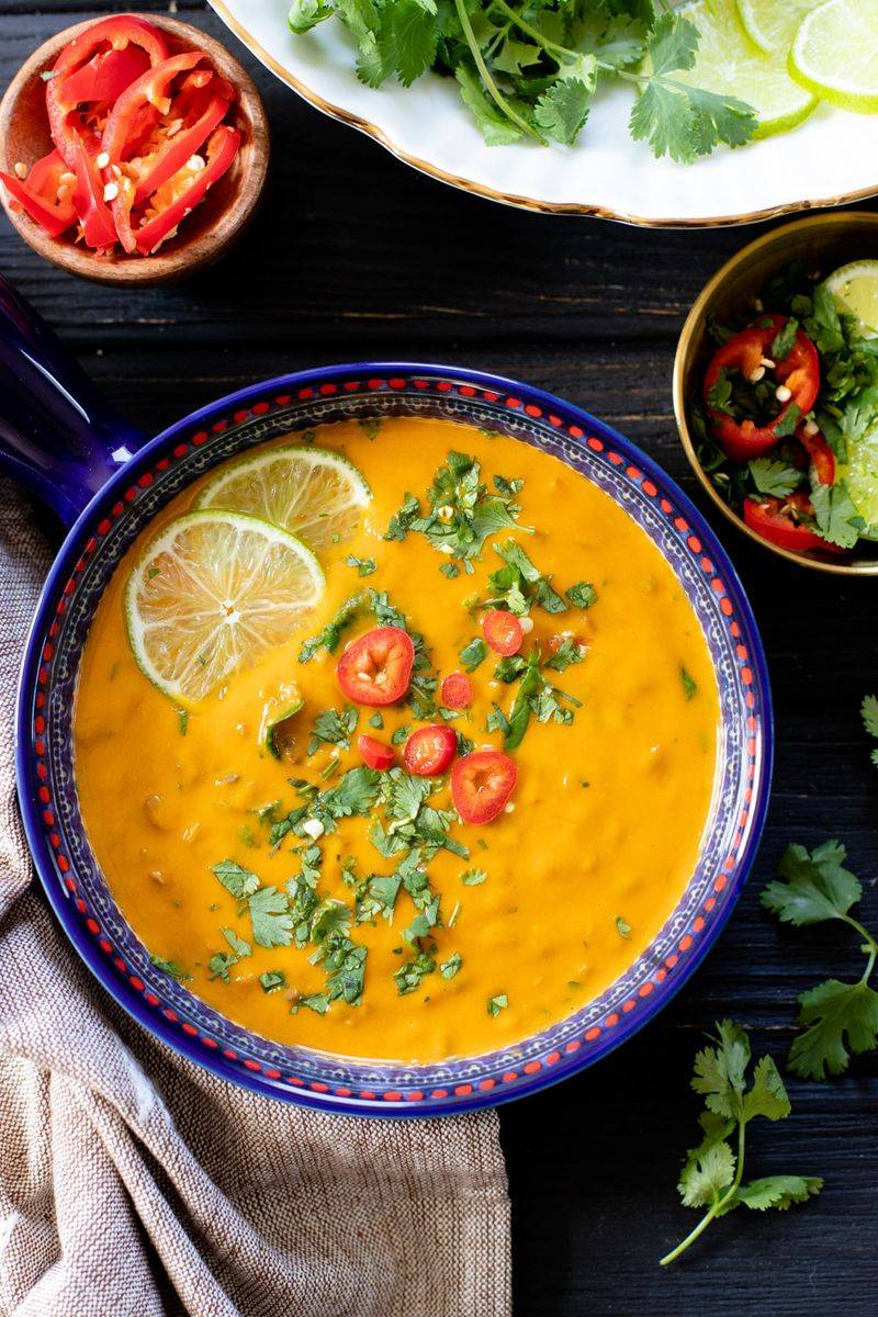 Spiced Lentil Soup with Lime Drizzle