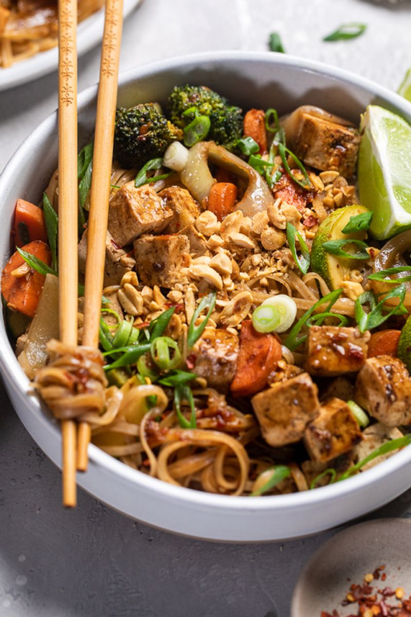 Pad Thai with Lime Wedges