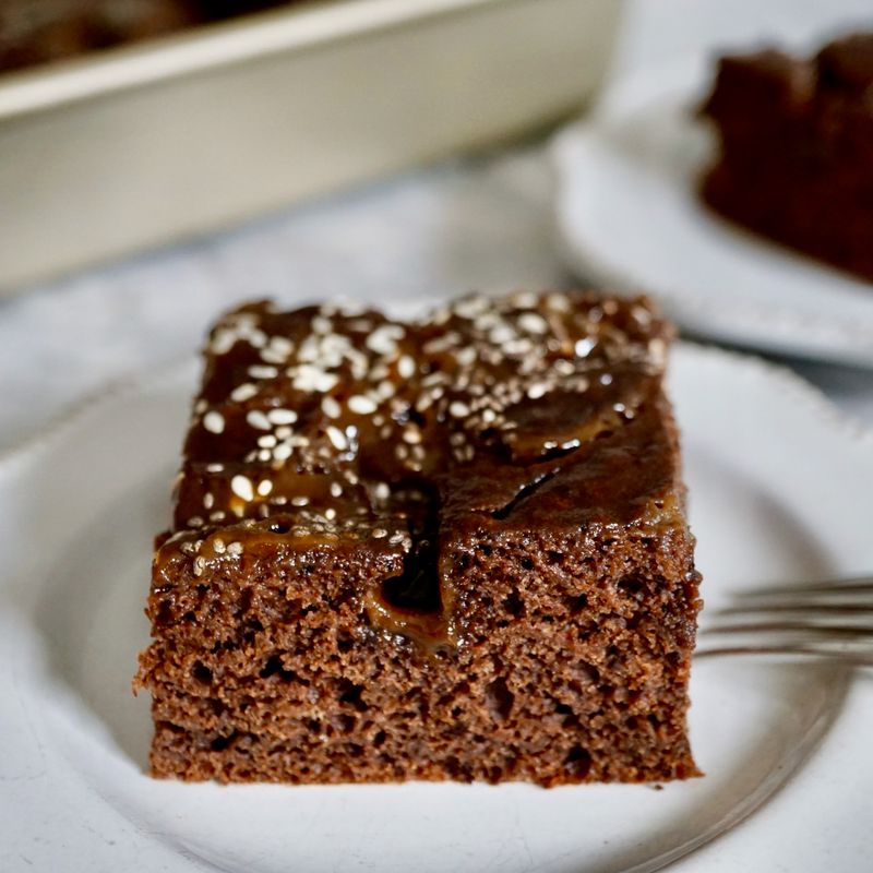 Tahini Dark Chocolate Cake