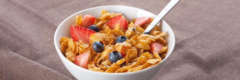 Whole Grain Cereal with Milk and Berries
