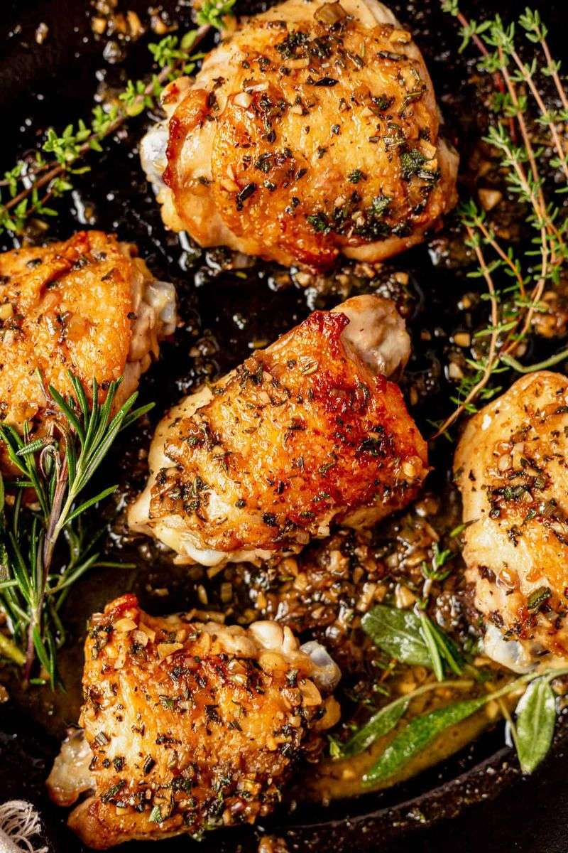 Butter-Basted Chicken Thighs