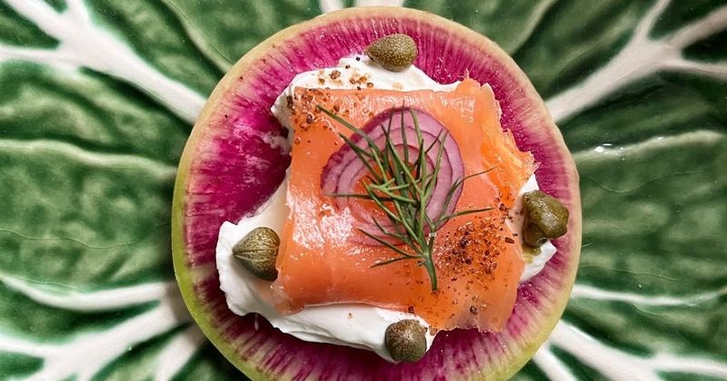 Radish and Smoked Salmon Bites
