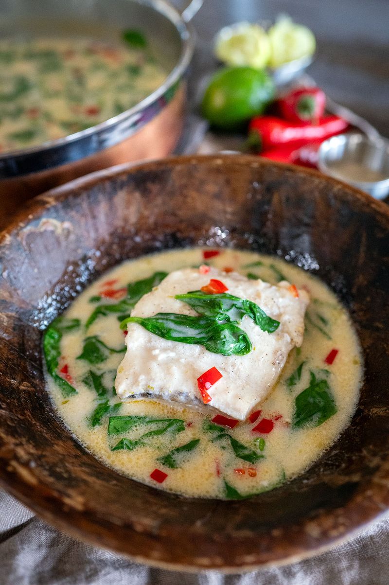 Poach Fish or Chicken Gently In It