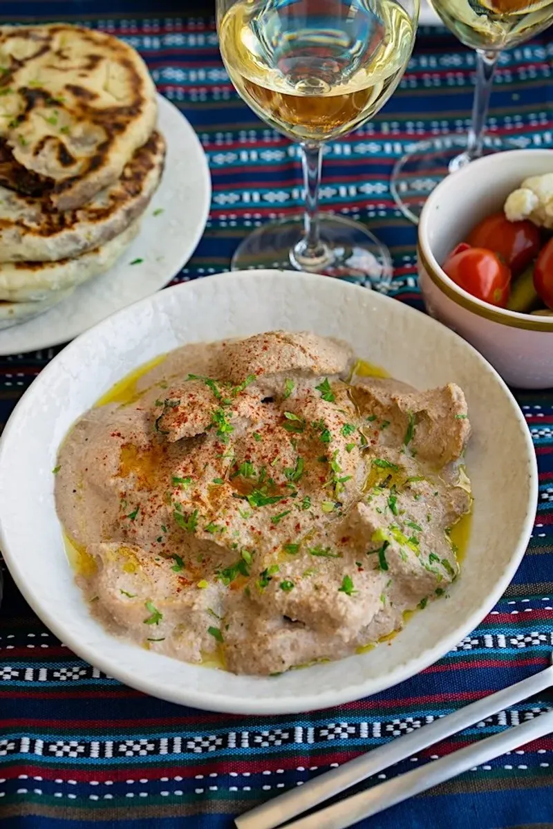 Georgian Walnut Chicken (Satsivi) with Blue Fenugreek