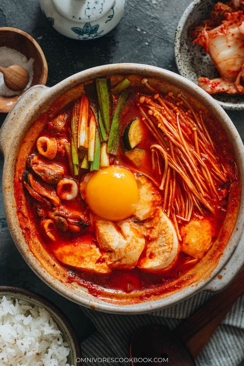 South Korean Sundubu Jjigae (Soft Tofu Stew)