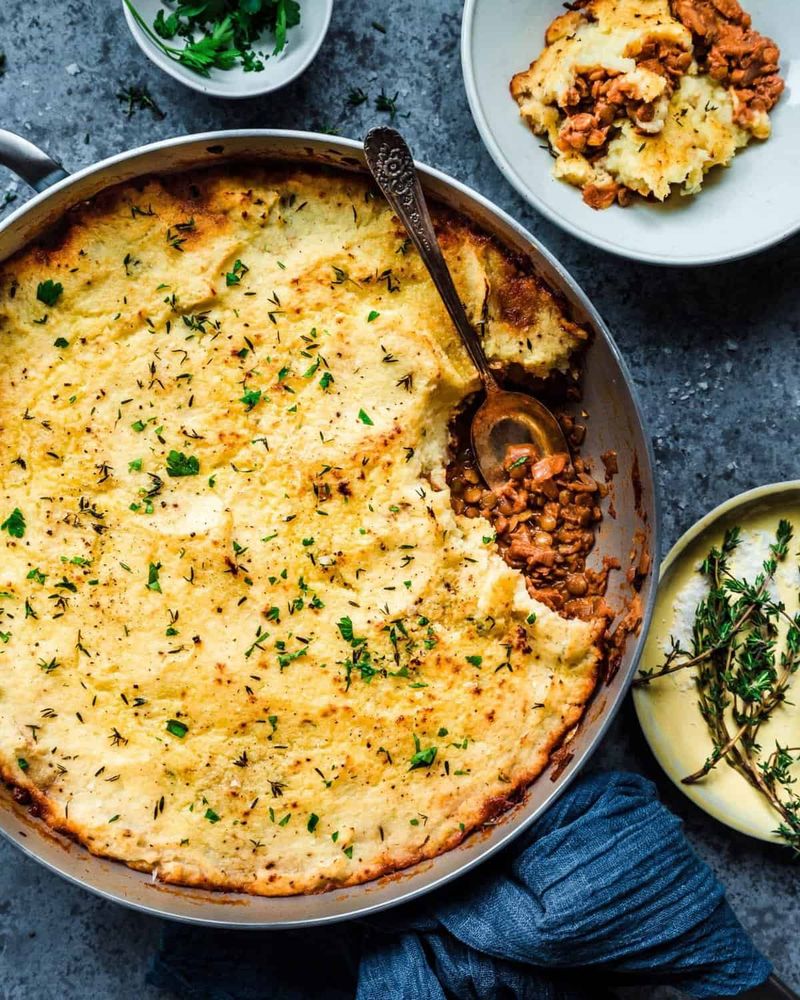 Mushroom and Lentil Shepherd's Pie