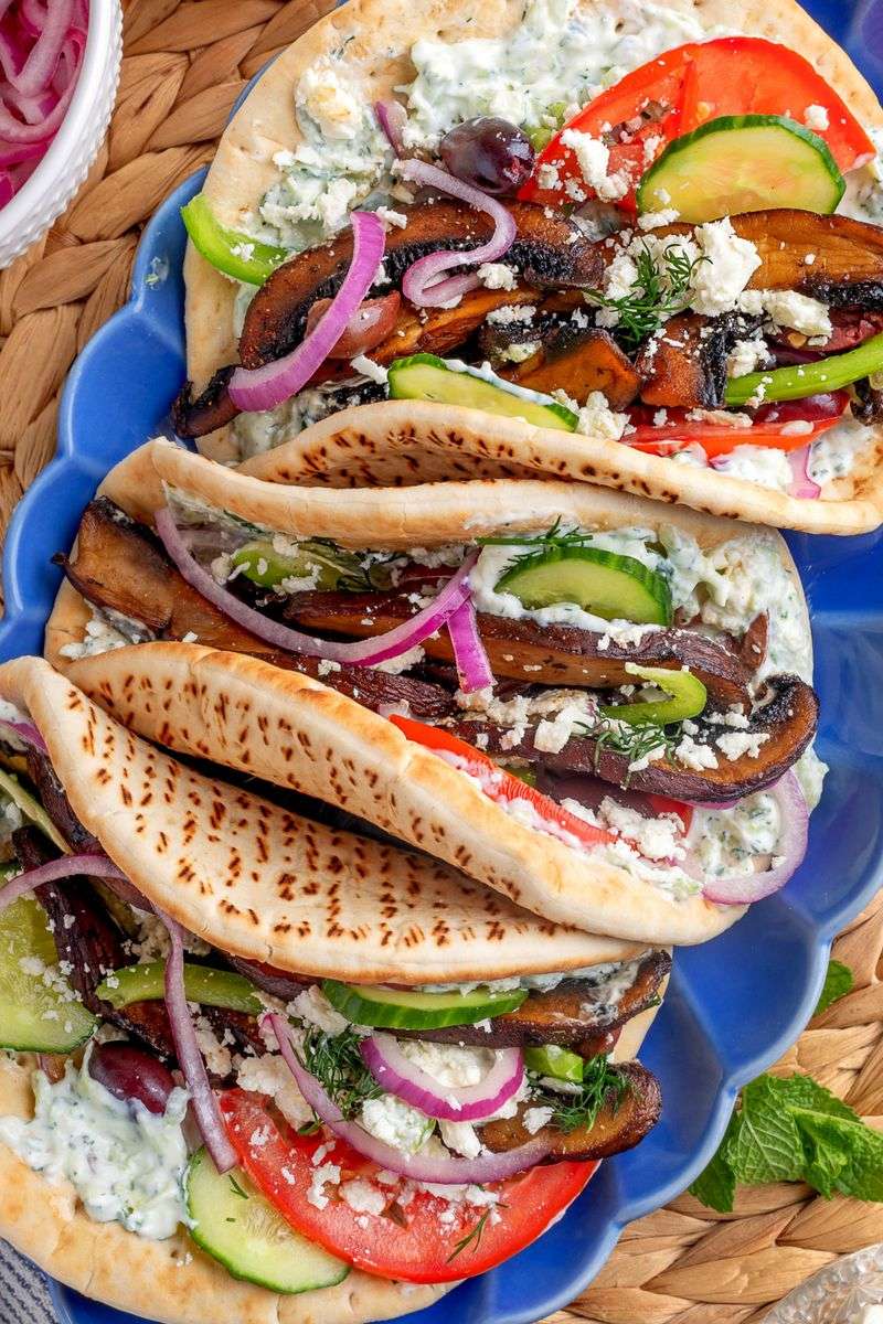 Slow-Cooked Mushroom Gyros
