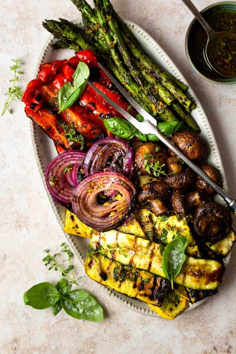 Mustard Marinated Grilled Vegetables