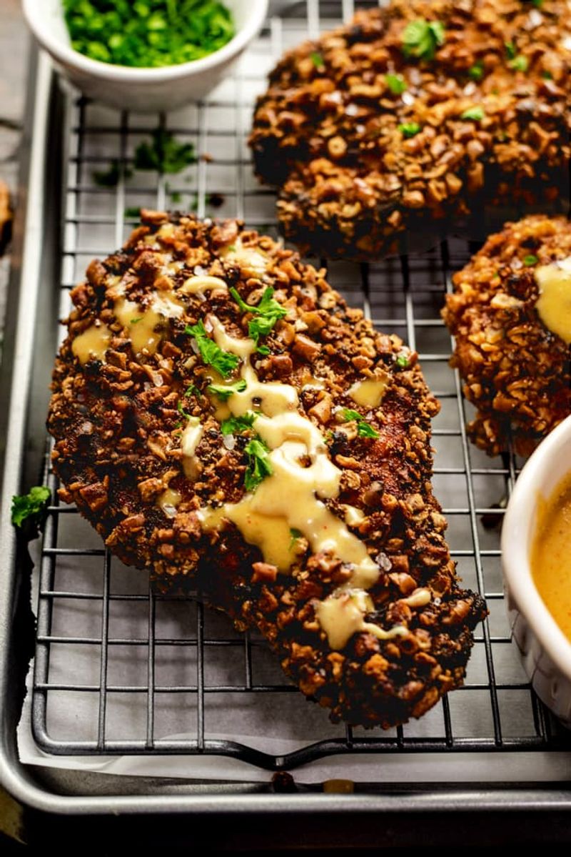 Pretzel-Crusted Mustard Chicken Strips