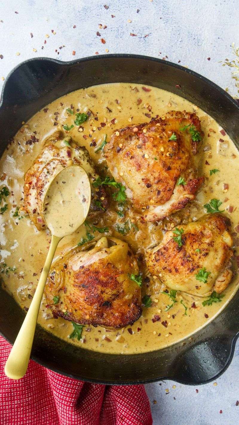 Dijon Mustard Chicken Thighs