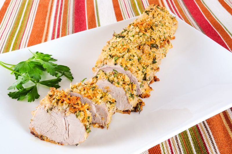 Pork Tenderloin with Mustard Herb Crust