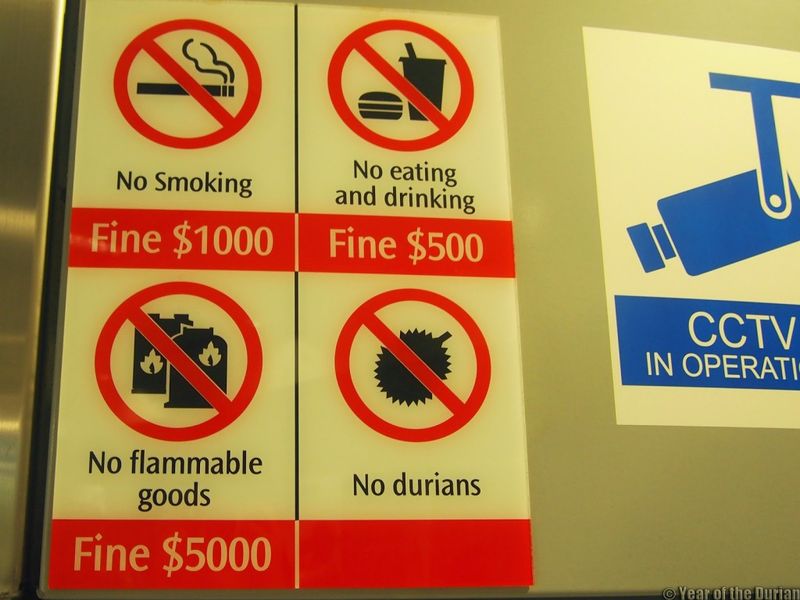 No Eating on the Metro in Singapore