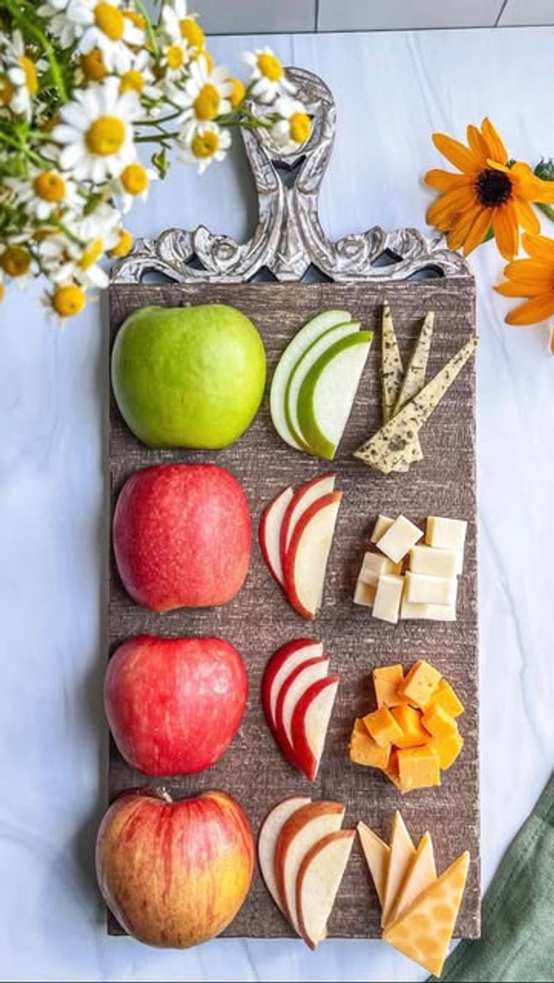 Apple Slices and Cheddar Cheese
