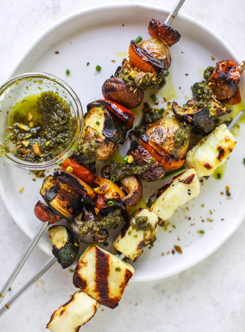 Grilled Halloumi Skewers