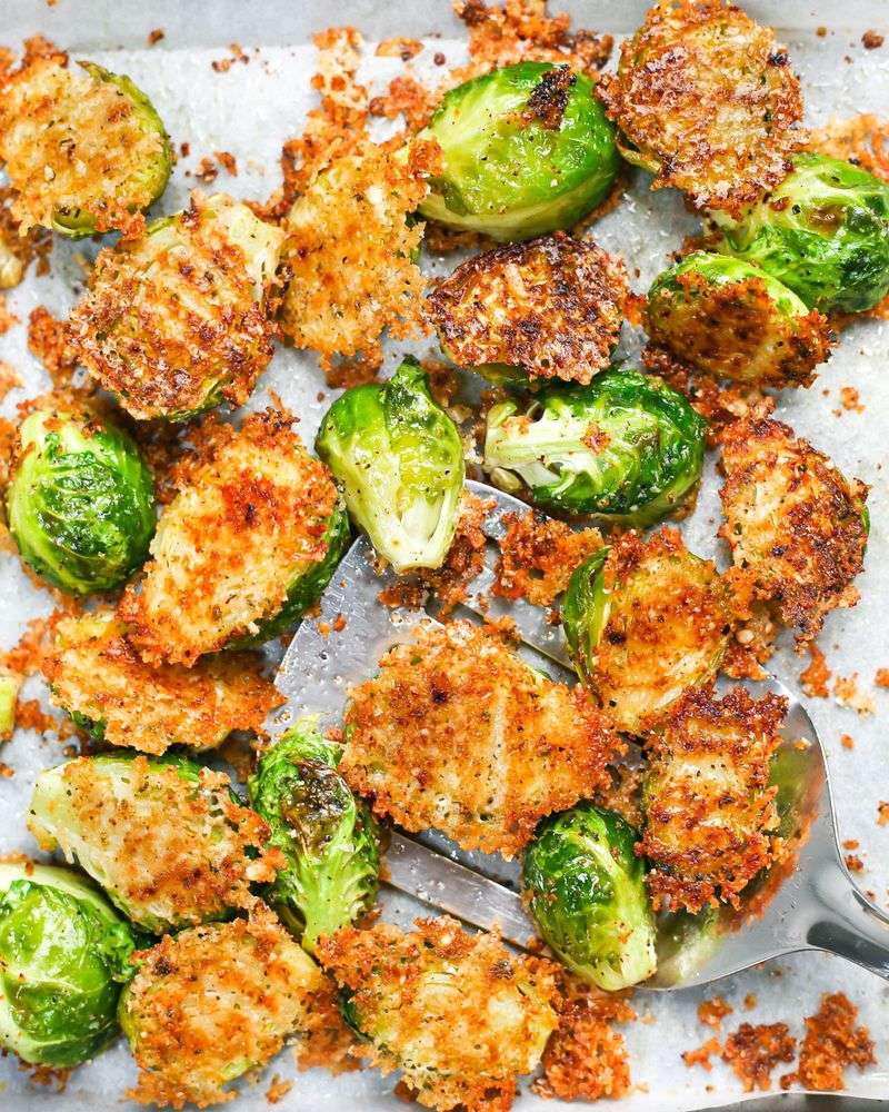 Parmesan Crusted Brussels Sprouts
