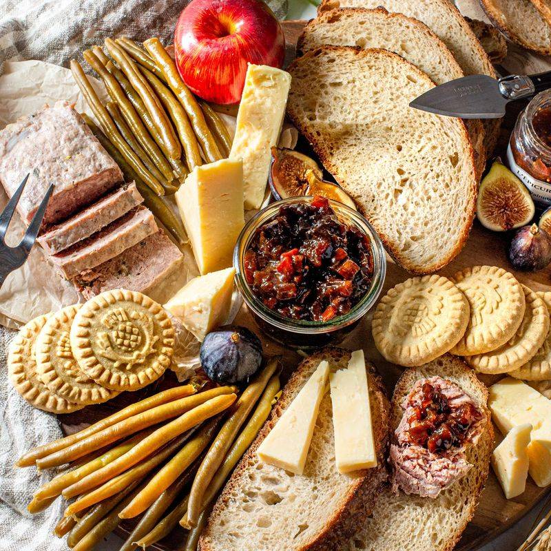 Ploughman's Lunch Board With Artisan Pickles