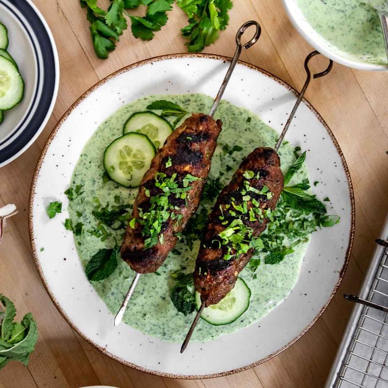 Spiced Lamb Kofta with Mint Yogurt