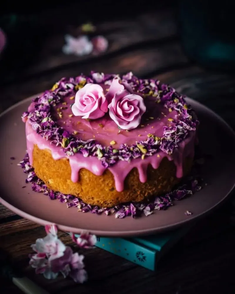 Rose Water Pistachio Cake