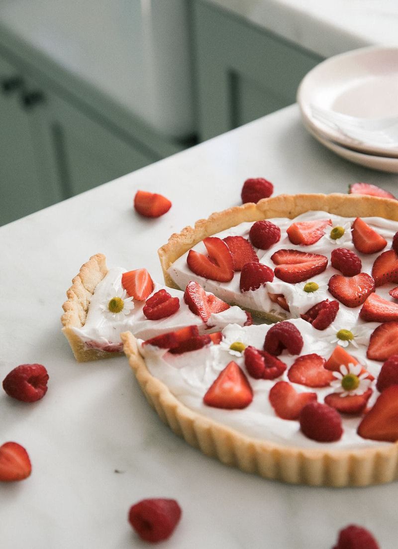 Strawberry Coconut Cream Tart