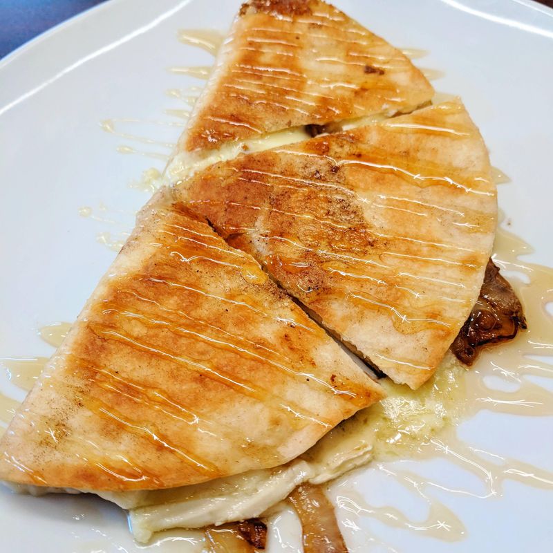 Caramelized Pear and Brie Quesadillas