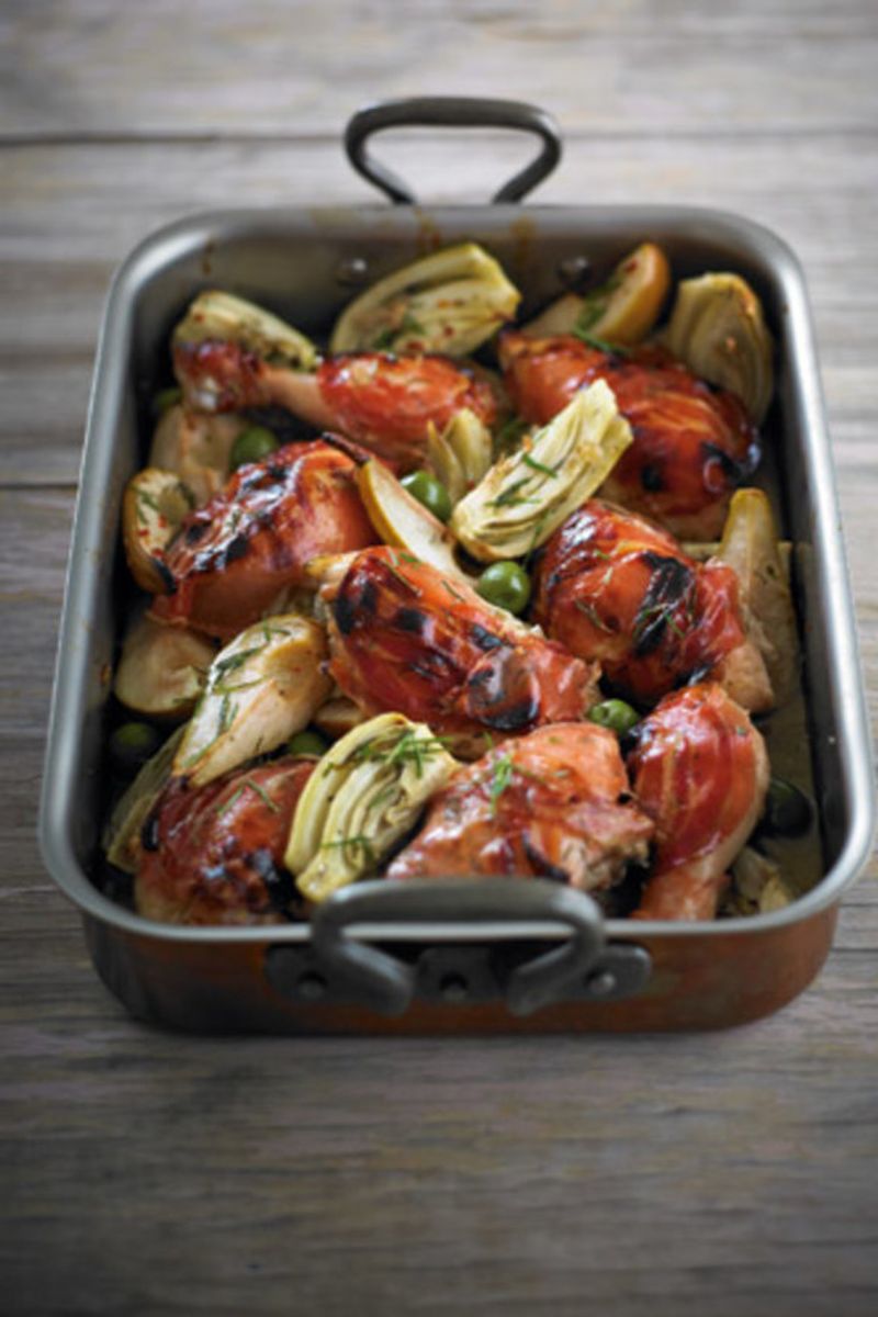 Pear and Fennel Roasted Vegetable Tray Bake