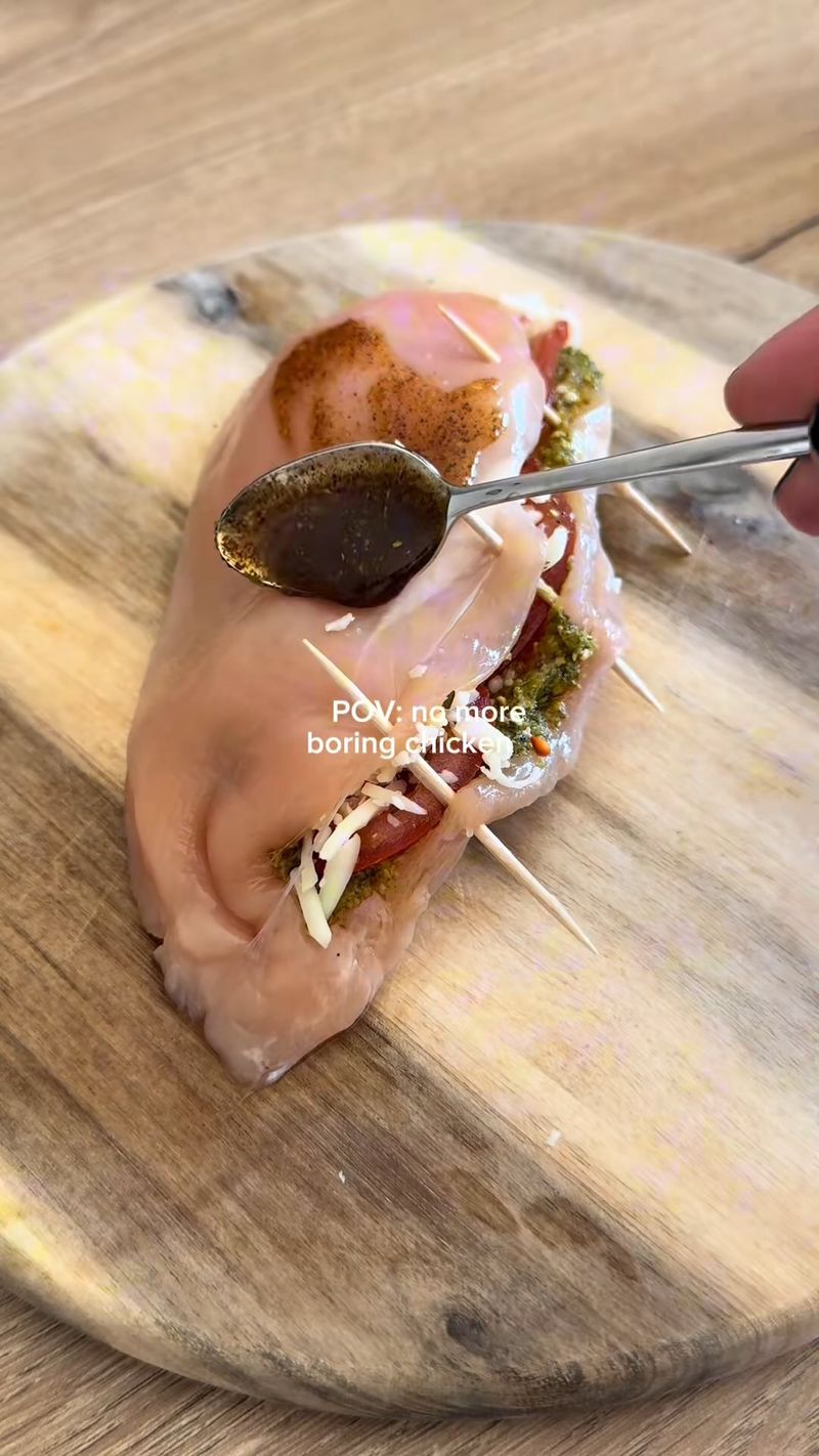 Pear and Camembert Stuffed Chicken Breast