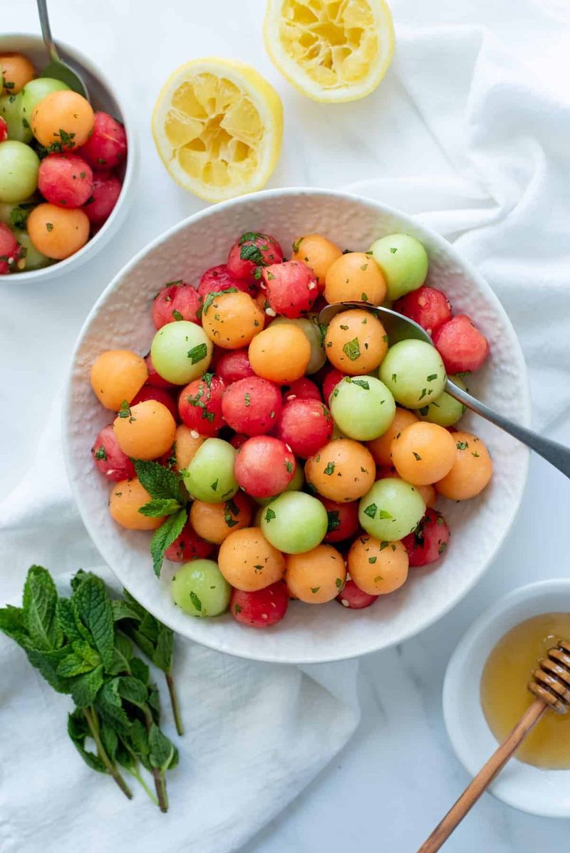 Cantaloupe and Honeydew Melon Medley